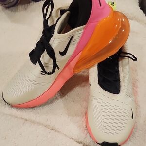 Nike Women's Air Max 270 in Pink and Orange Sz. 8 Preloved Ex Condition